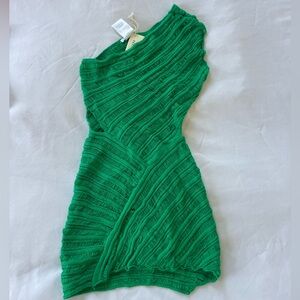 Pepper Mayo green knit dress